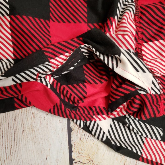 Black and Red Plaid soft Unisex Pajama L - Picture 6 of 7